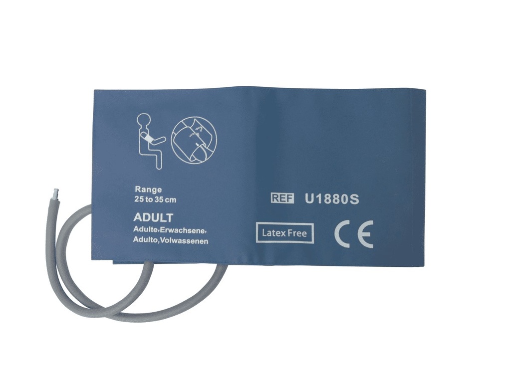 Non-invasive pressure cuff (25-35cm), reusable, adult, 1-tube, Comen, reference U1880S, model 040-000592-00