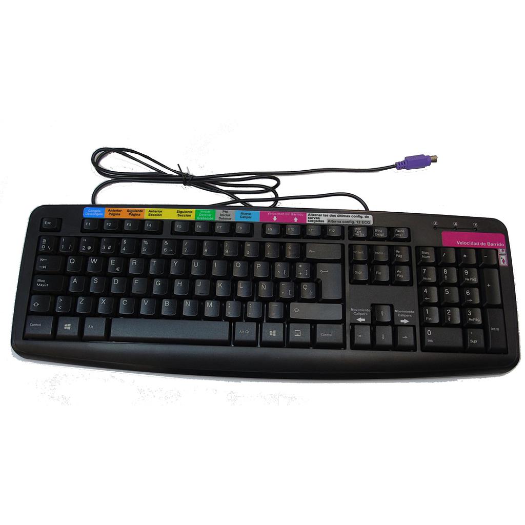 [1345-0001A] PS2 Keyboard for Model 1405 Electrophysiology Polygraph 