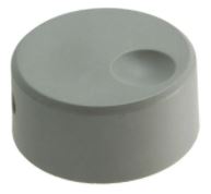 [8899-0] Perilla trim knob Grayhill (Gray nylon knob for .250" electronic switch pushbutton)